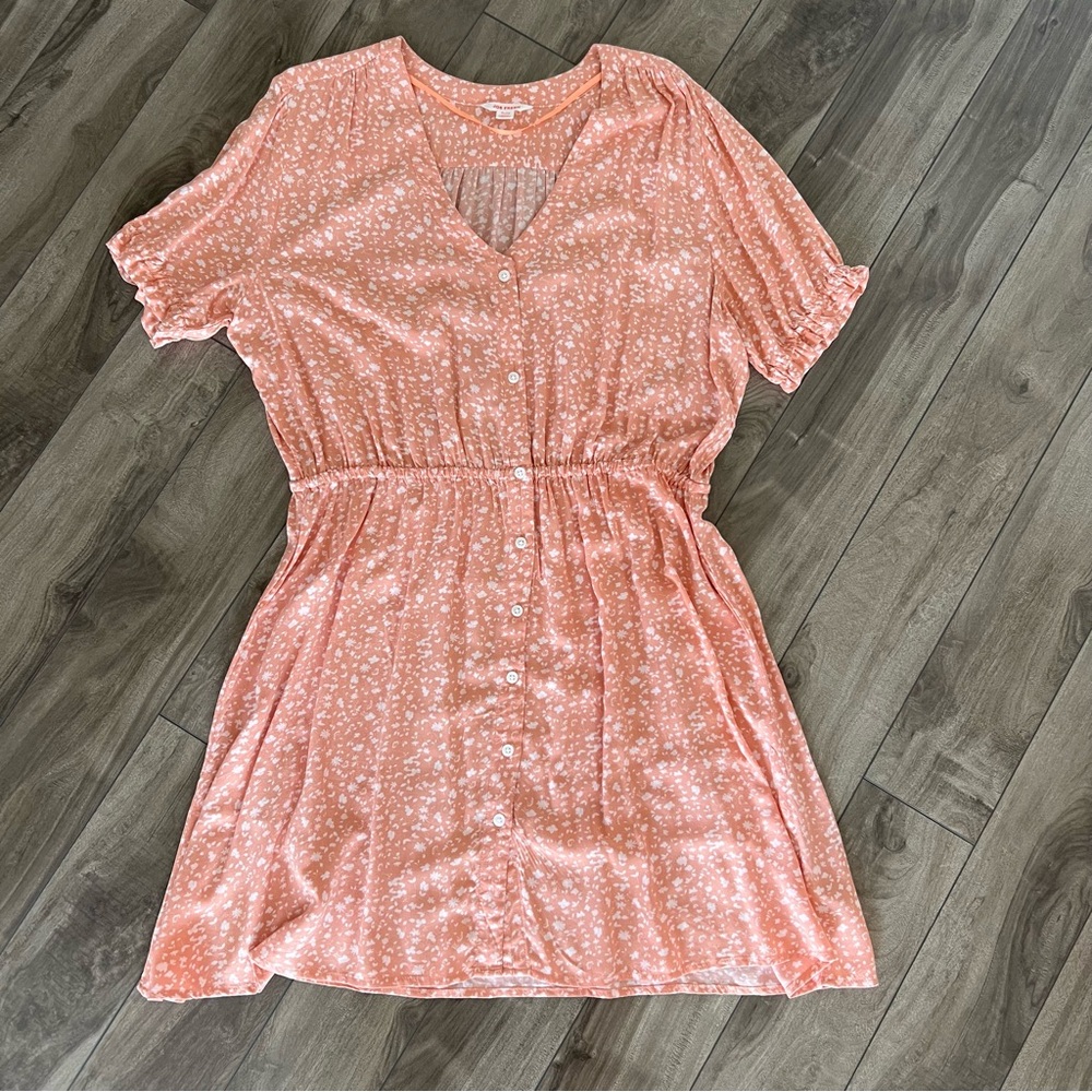 Joe Fresh Peach Button-Down Dress - size XL